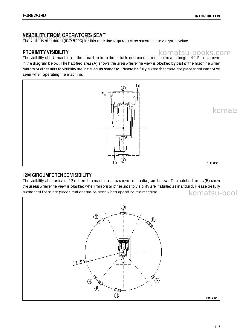 Komatsu d155a-6jpn Operation manual cover Page 6 Komatsu d155a-6jpn Operation manual cover Page 6