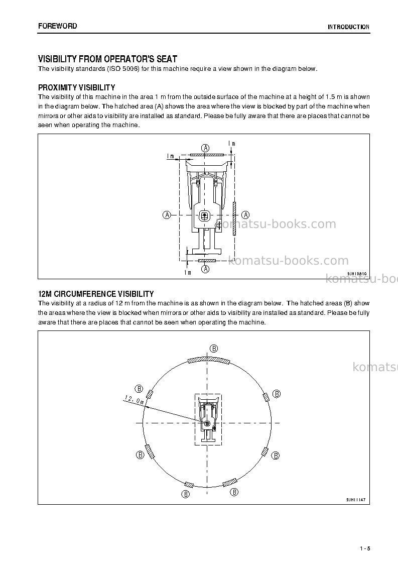 Komatsu d375a-5jpn-tier3, one-way steering lever Operation manual cover Page 6
