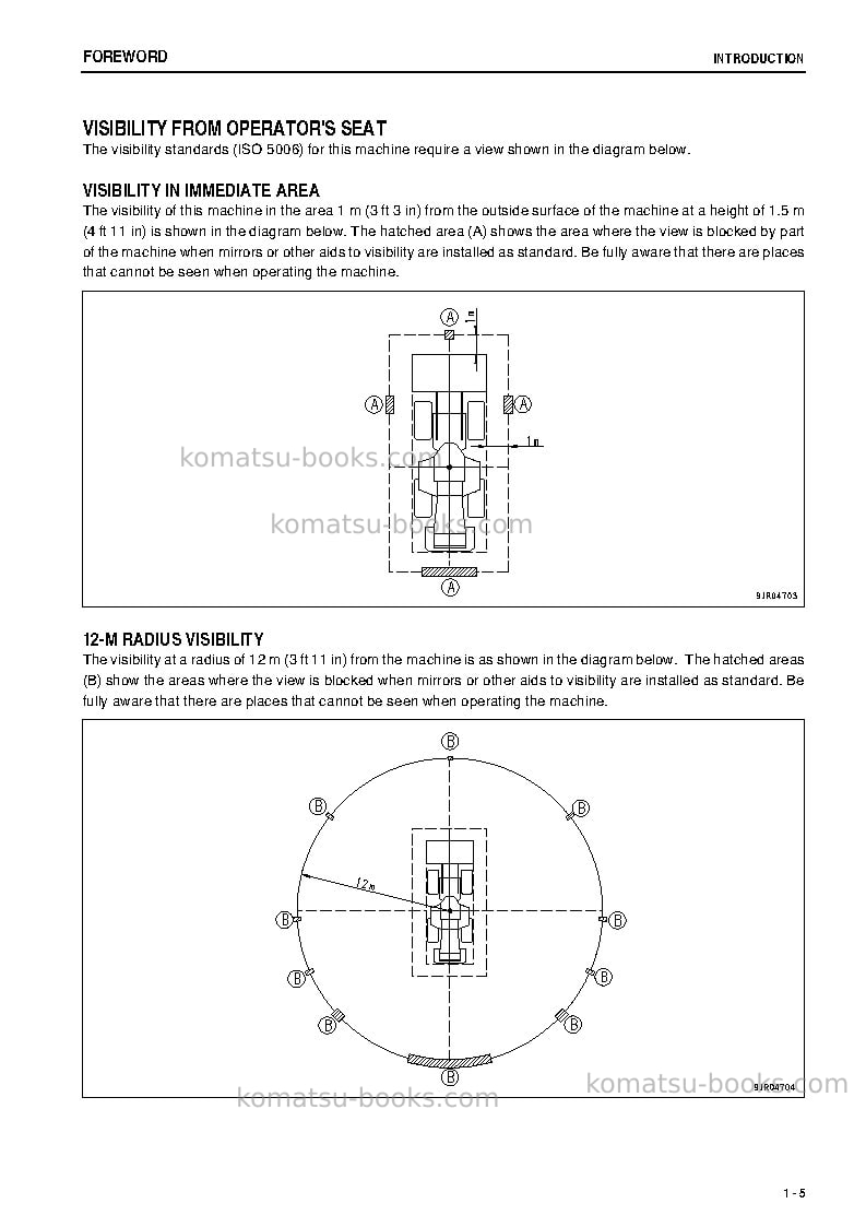 Komatsu wa500-6jpn Operation manual cover Page 6 Komatsu wa500-6jpn Operation manual cover Page 6