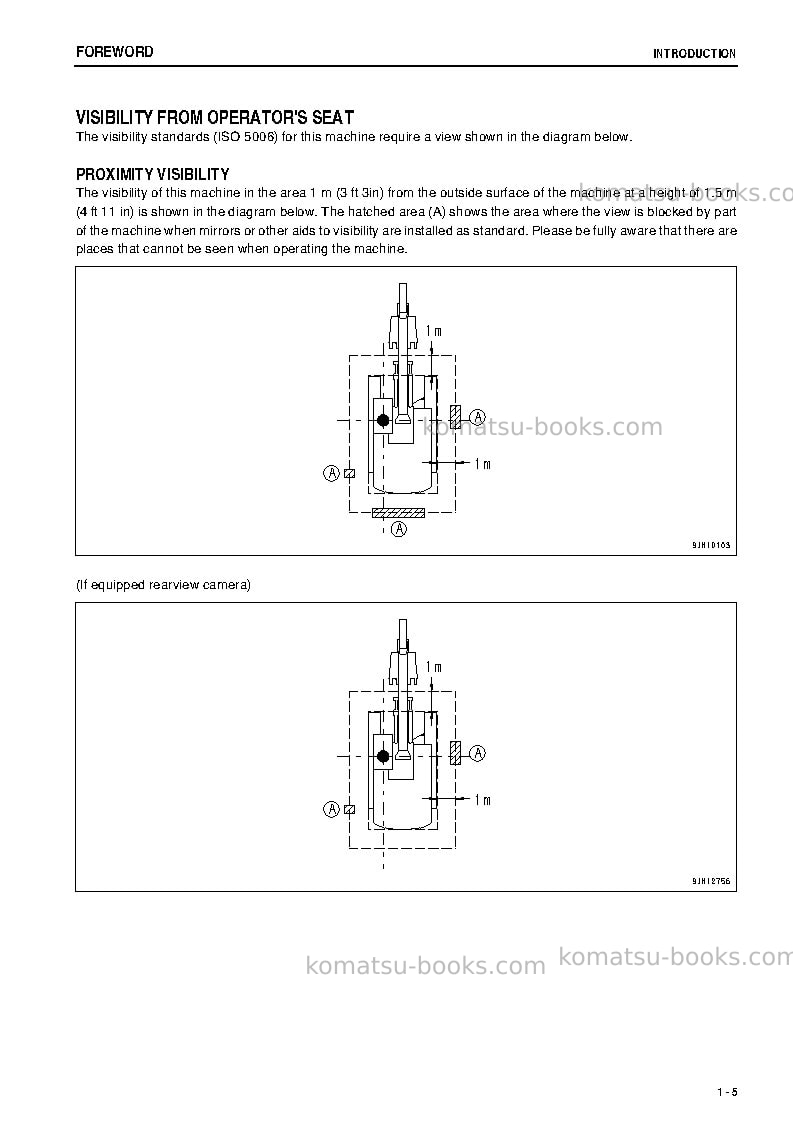 Komatsu pc400lc-8jpn-w/o egr, work equipment grease 500h Operation manual cover Page 6