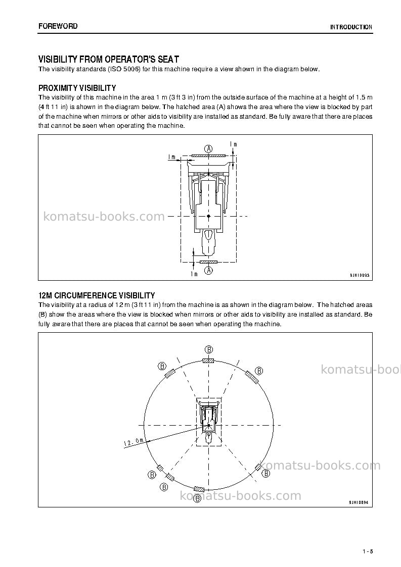 Komatsu d155a-6jpn Operation manual cover Page 6 Komatsu d155a-6jpn Operation manual cover Page 6