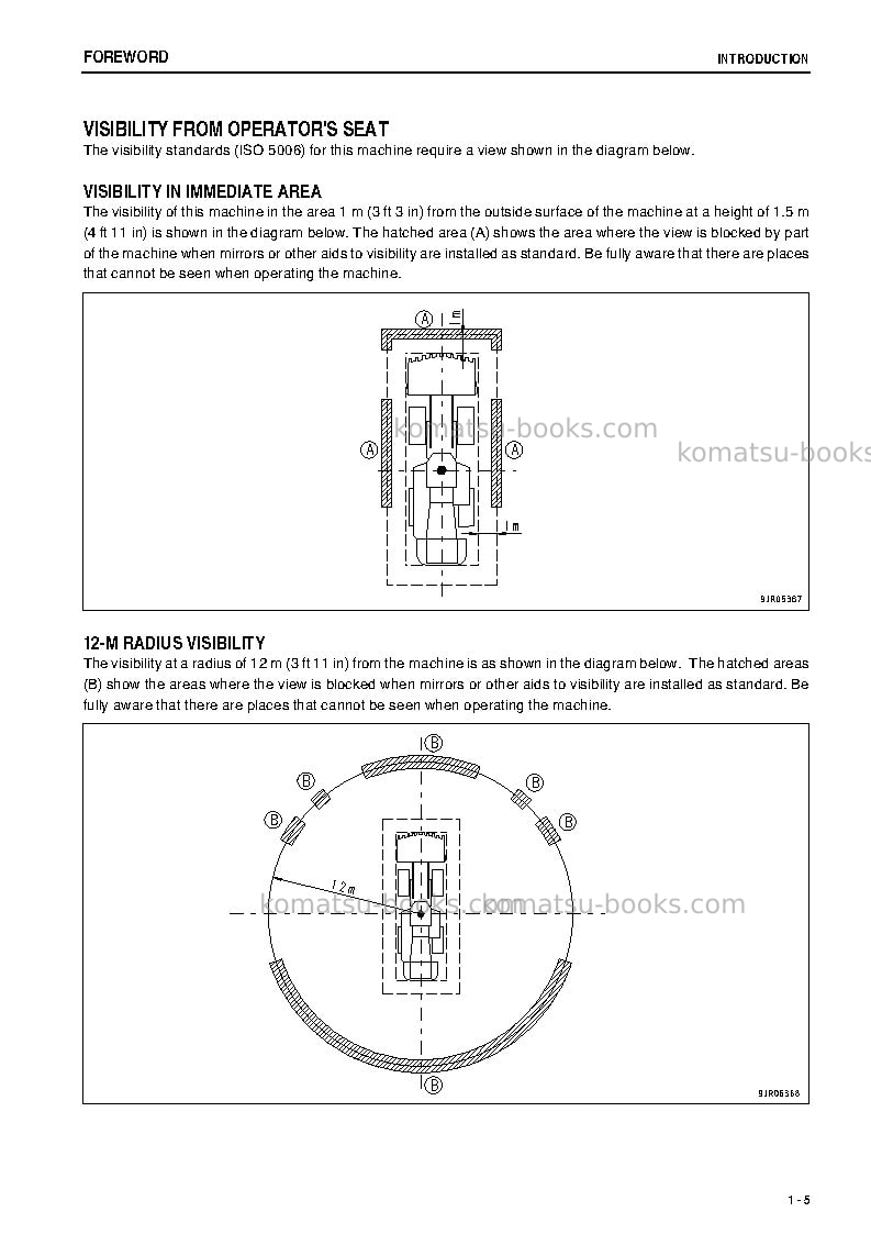 Komatsu wa1200-6jpn Operation manual cover Page 6 Komatsu wa1200-6jpn Operation manual cover Page 6