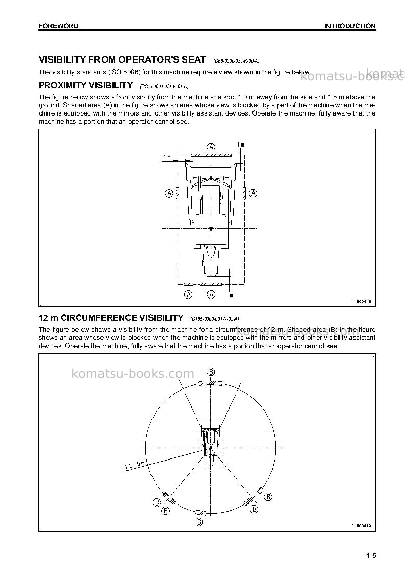 Komatsu d155ax-7jpn Operation manual cover Page 6 Komatsu d155ax-7jpn Operation manual cover Page 6