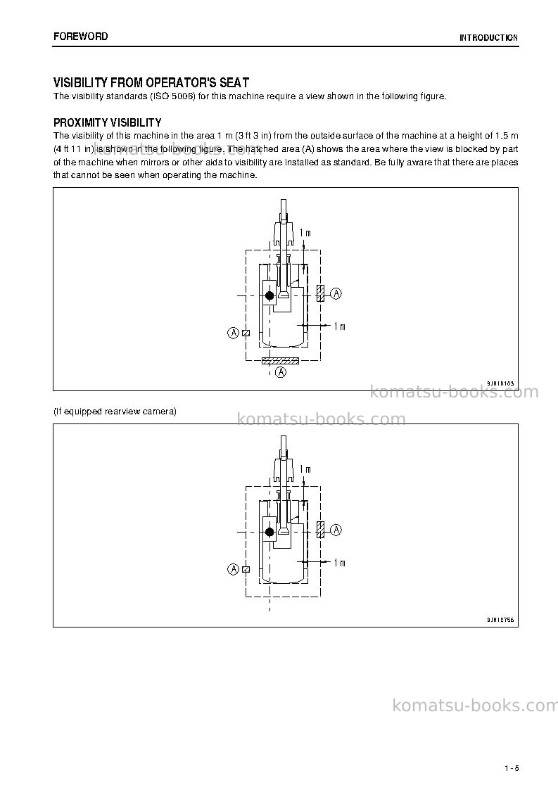 Komatsu pc400-8jpn-r, greasing 100h, all safety labels are pictorial Operation manual cover Page 6