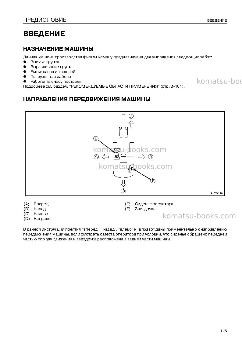 Komatsu pc220-8jpn-webasto heater spec., work equipment grease 100h Руководство по эксплуатации обложка Страница 6