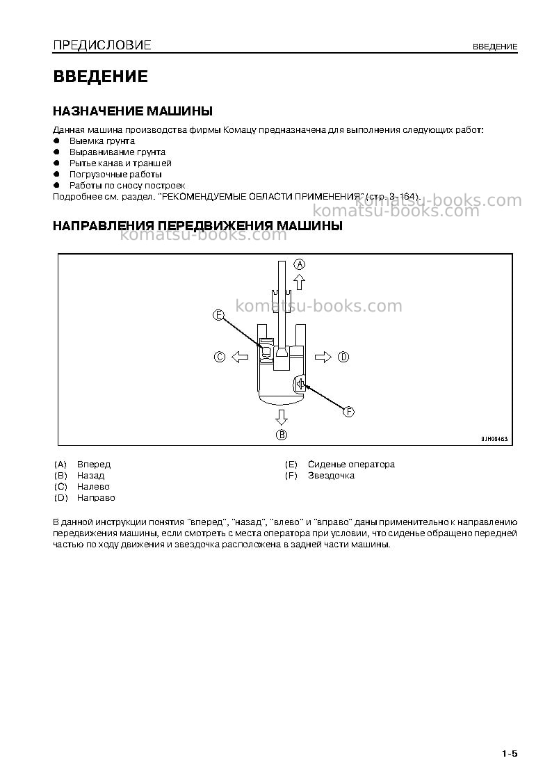 Komatsu pc300-8jpn-webasto heater spec., work equipment grease 100h Руководство по эксплуатации обложка Страница 6