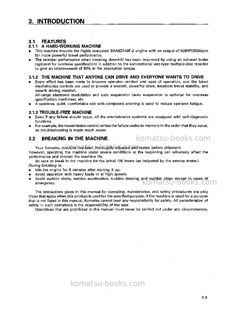 Komatsu hd325-6jpn Operation manual cover Page 6