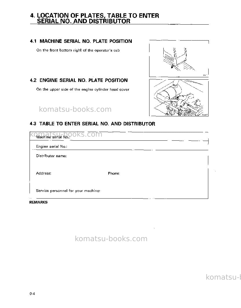 Komatsu pc200-6jpn Operation manual cover Page 6 Komatsu pc200-6jpn Operation manual cover Page 6