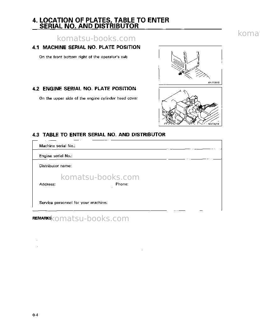 Komatsu pc210-6jpn Operation manual cover Page 6 Komatsu pc210-6jpn Operation manual cover Page 6