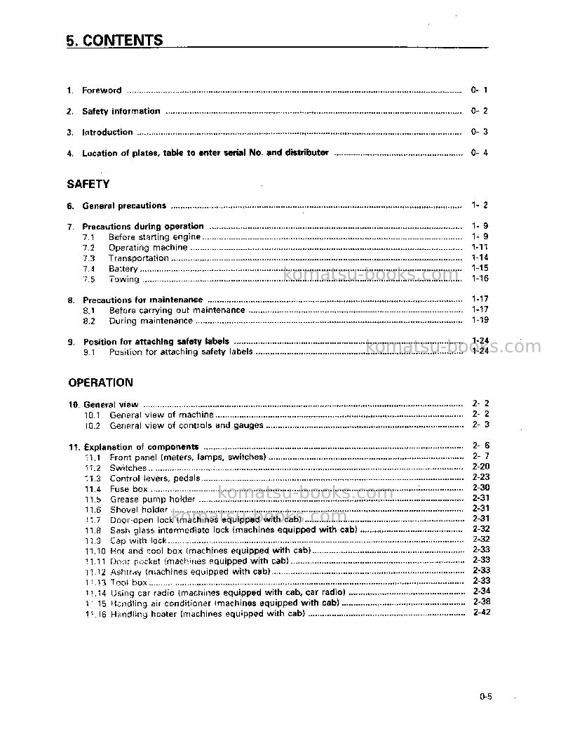 Komatsu d65e-12jpn Operation manual cover Page 6 Komatsu d65e-12jpn Operation manual cover Page 6