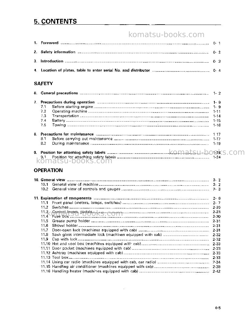 Komatsu d65ex-12jpn Operation manual cover Page 6 Komatsu d65ex-12jpn Operation manual cover Page 6