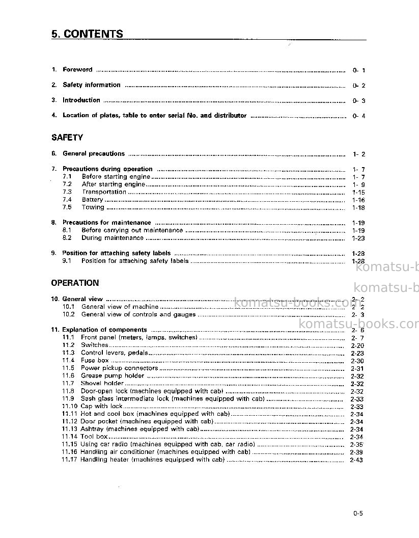 Komatsu d65px-12jpn Operation manual cover Page 6 Komatsu d65px-12jpn Operation manual cover Page 6