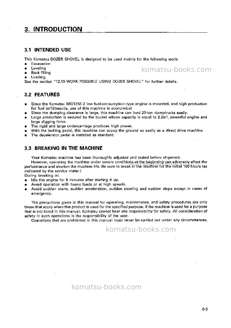 Komatsu d75s-5jpn Operation manual cover Page 6 Komatsu d75s-5jpn Operation manual cover Page 6