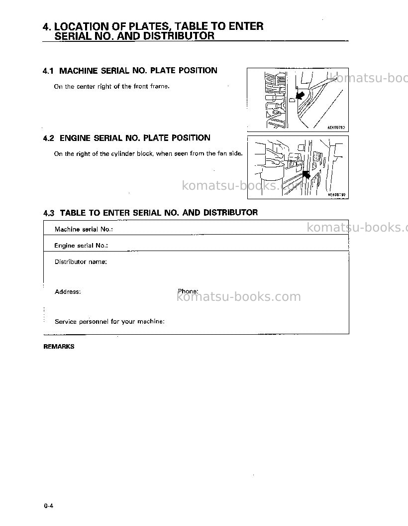 Komatsu wa900-1jpn Operation manual cover Page 6 Komatsu wa900-1jpn Operation manual cover Page 6