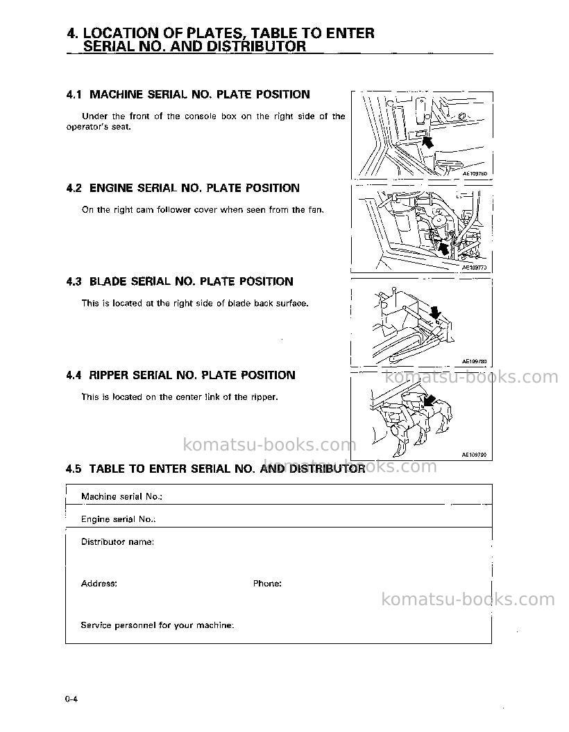 Komatsu d85e-21jpn Operation manual cover Page 6 Komatsu d85e-21jpn Operation manual cover Page 6