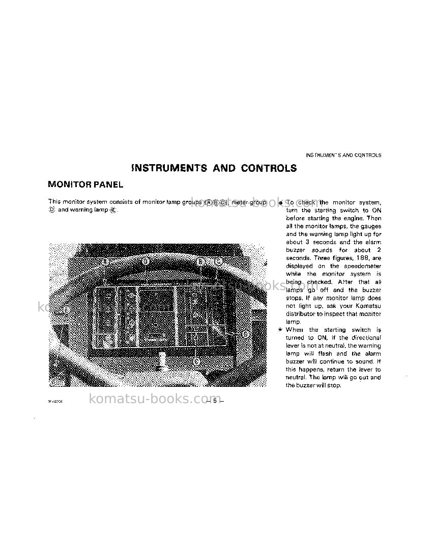 Komatsu wa800-1jpn Operation manual cover Page 6