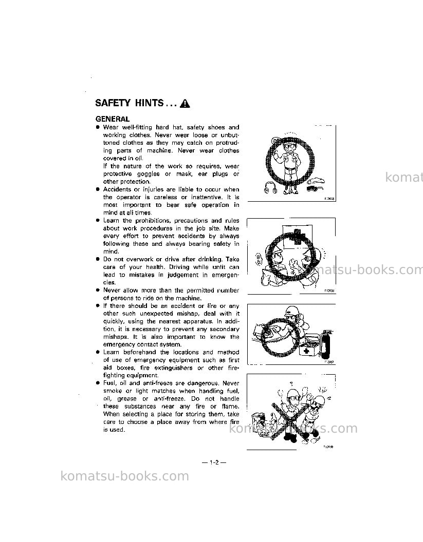 Komatsu hd465-5jpn Operation manual cover Page 6 Komatsu hd465-5jpn Operation manual cover Page 6