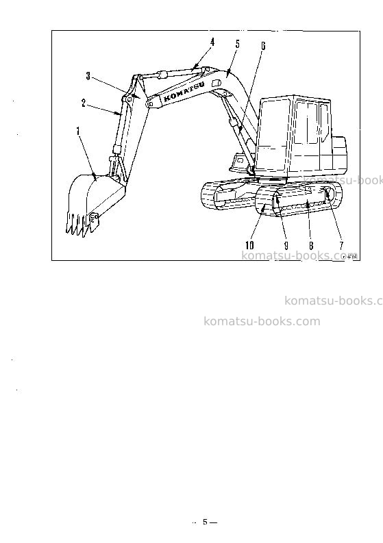 Komatsu pc60-6jpn-custom Operation manual cover Page 6 Komatsu pc60-6jpn-custom Operation manual cover Page 6