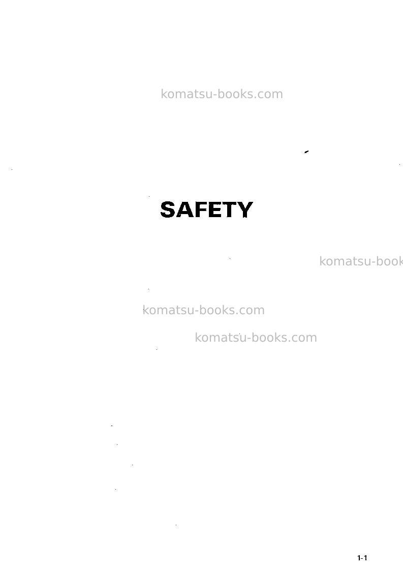 Komatsu br200-1jpn Operation manual cover Page 6 Komatsu br200-1jpn Operation manual cover Page 6