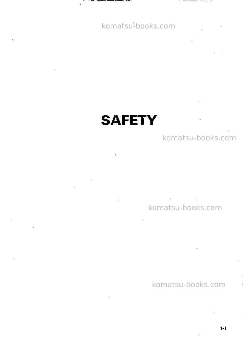 Komatsu br200j-1jpn Operation manual cover Page 6