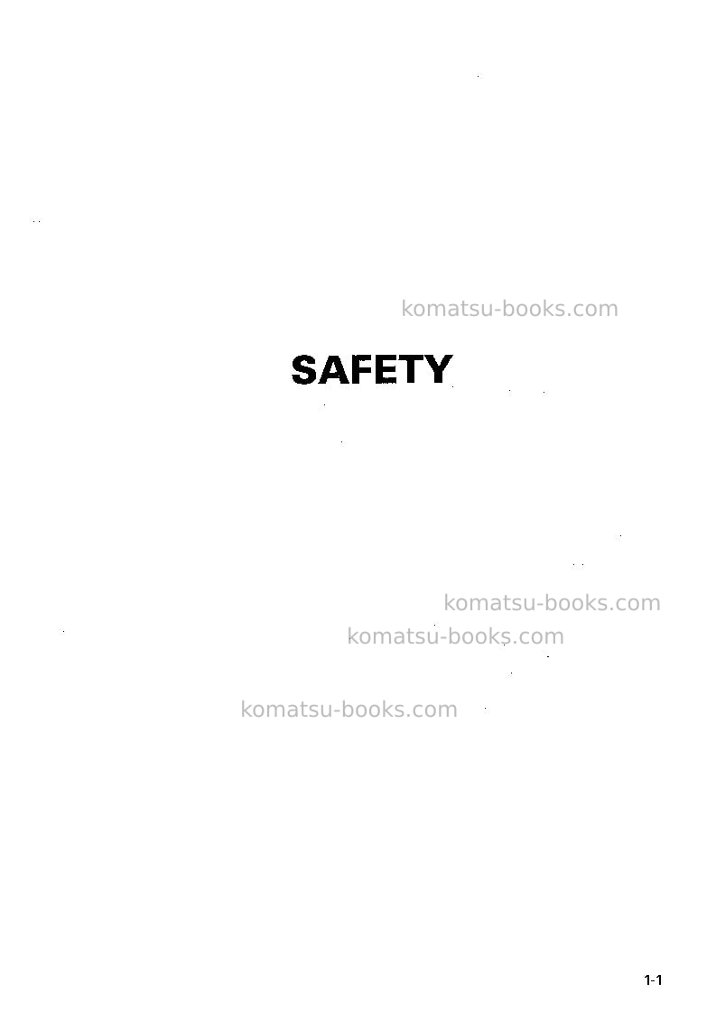 Komatsu br200j-1jpn-for korea Operation manual cover Page 6 Komatsu br200j-1jpn-for korea Operation manual cover Page 6