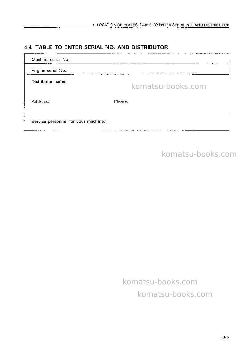 Komatsu pc800se-6jpn Operation manual cover Page 6 Komatsu pc800se-6jpn Operation manual cover Page 6