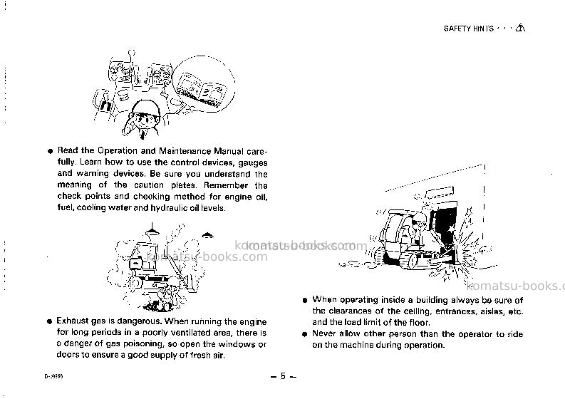 Komatsu d50p-17jpn Operation manual cover Page 6 Komatsu d50p-17jpn Operation manual cover Page 6