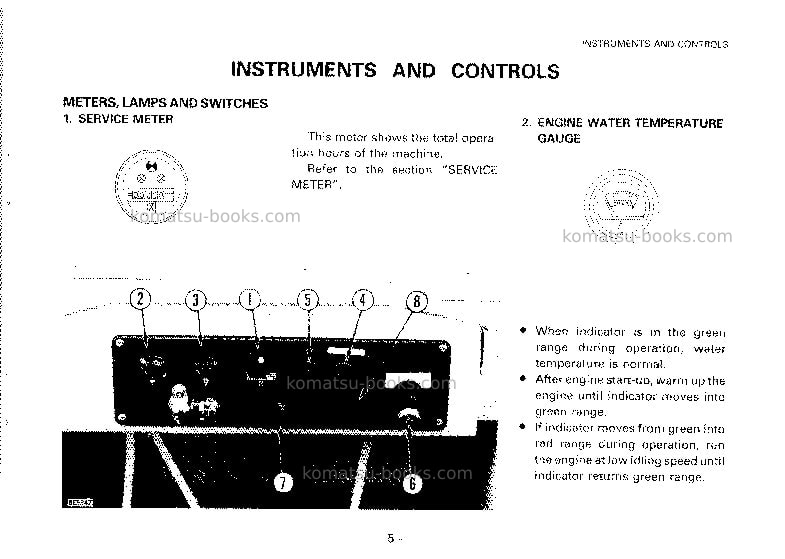 Komatsu d57s-1jpn Operation manual cover Page 6