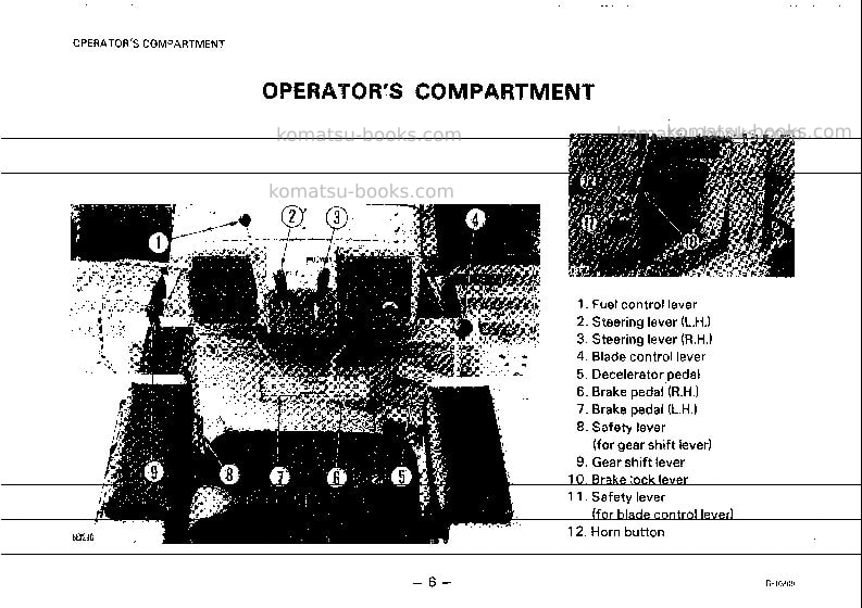 Komatsu d65e-8jpn Operation manual cover Page 6 Komatsu d65e-8jpn Operation manual cover Page 6