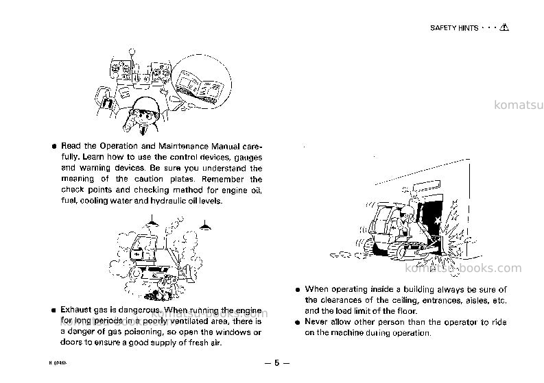 Komatsu d65a-8jpn Operation manual cover Page 6 Komatsu d65a-8jpn Operation manual cover Page 6