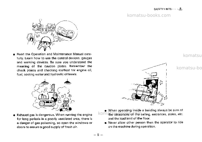 Komatsu d60f-8jpn-a Operation manual cover Page 6