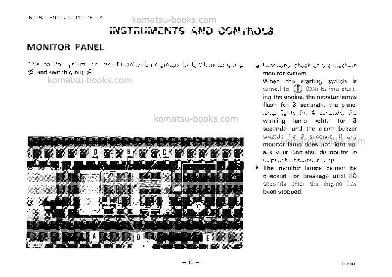 Komatsu d85a-21jpn Operation manual cover Page 6