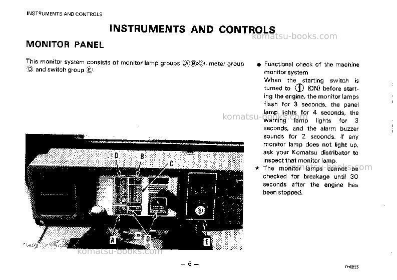 Komatsu d155a-2jpn Operation manual cover Page 6 Komatsu d155a-2jpn Operation manual cover Page 6