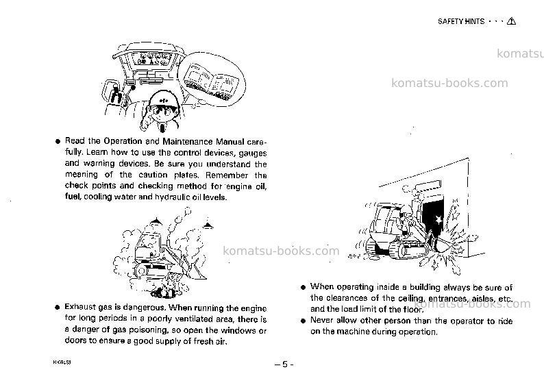 Komatsu d155s-1jpn Operation manual cover Page 6