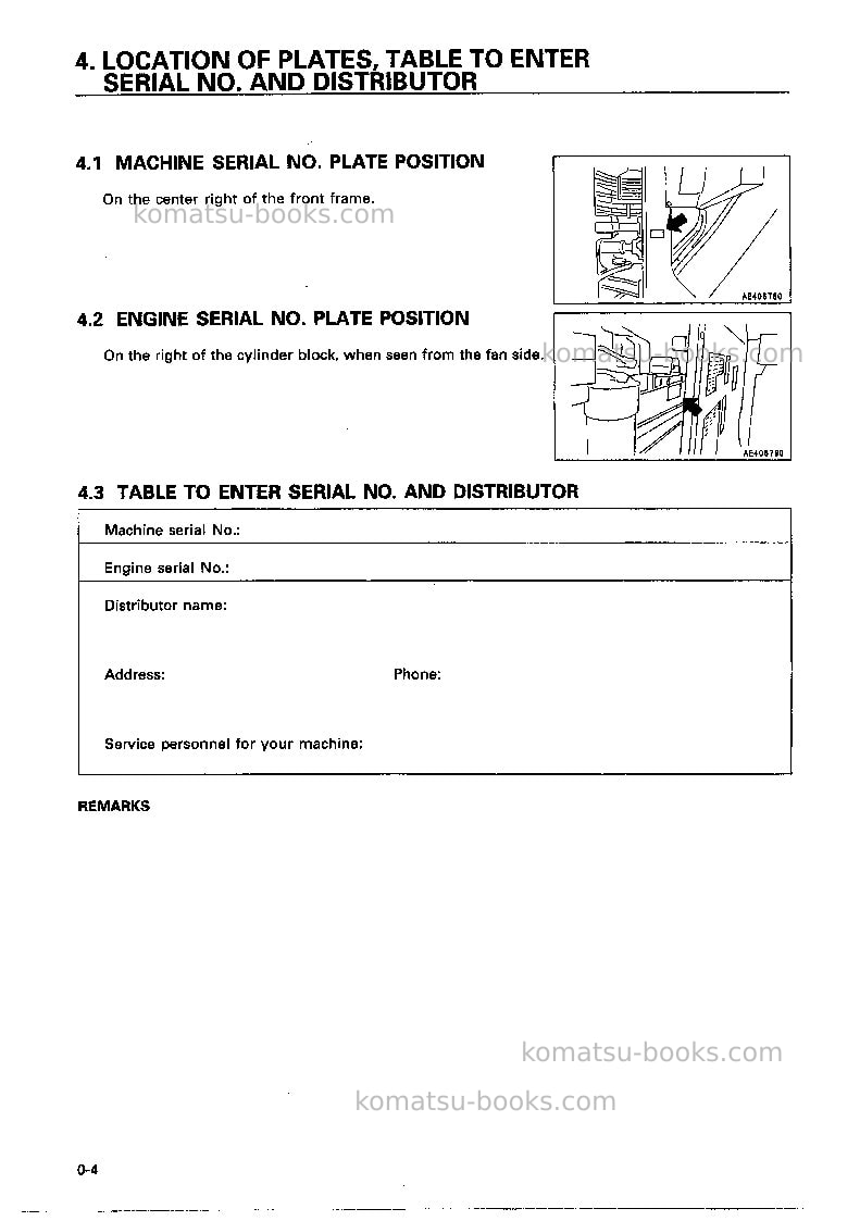 Komatsu wa800-3jpn Operation manual cover Page 6 Komatsu wa800-3jpn Operation manual cover Page 6