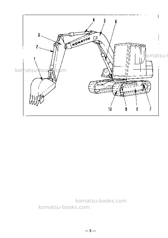 Komatsu pc90-1jpn Operation manual cover Page 6 Komatsu pc90-1jpn Operation manual cover Page 6