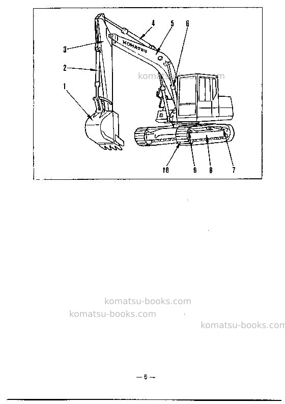 Komatsu pc120-5jpn Operation manual cover Page 6