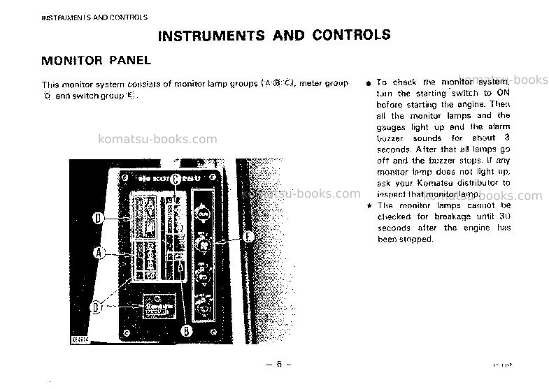 Komatsu pf55l-1jpn Operation manual cover Page 6