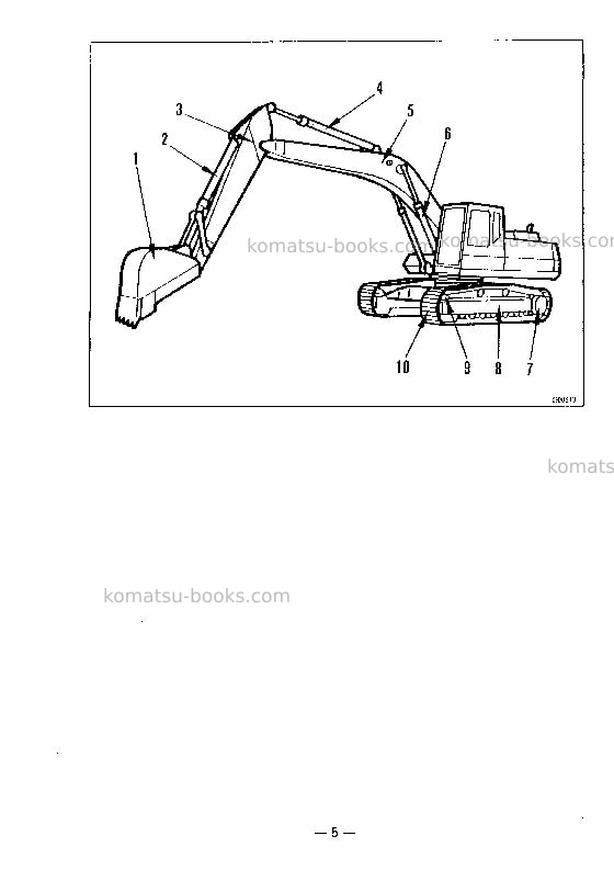 Komatsu pc300-5jpn-mighty Operation manual cover Page 6 Komatsu pc300-5jpn-mighty Operation manual cover Page 6