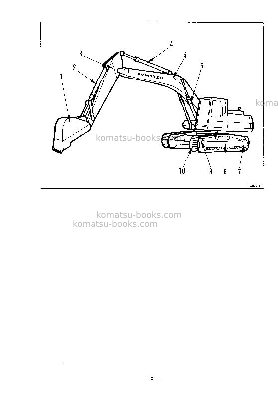 Komatsu pc400lc-5jpn-custom Operation manual cover Page 6