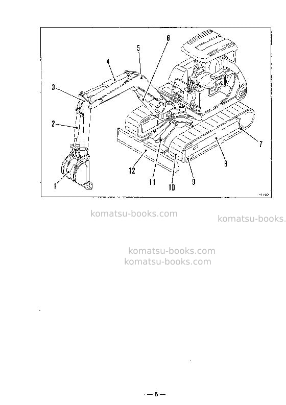 Komatsu pc20-7jpn Operation manual cover Page 6 Komatsu pc20-7jpn Operation manual cover Page 6