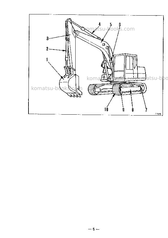 Komatsu pc150-5jpn Operation manual cover Page 6