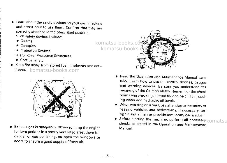Komatsu gd705a-4jpn Operation manual cover Page 6