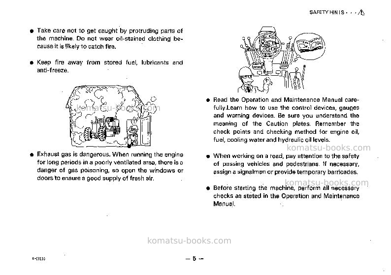Komatsu gd655r-3jpn Operation manual cover Page 6