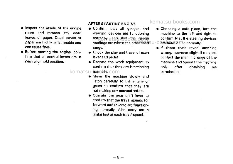 Komatsu gs360-2jpn Operation manual cover Page 6 Komatsu gs360-2jpn Operation manual cover Page 6