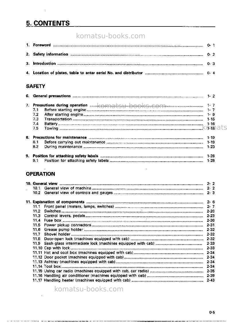 Komatsu d65px-12jpn Operation manual cover Page 6 Komatsu d65px-12jpn Operation manual cover Page 6