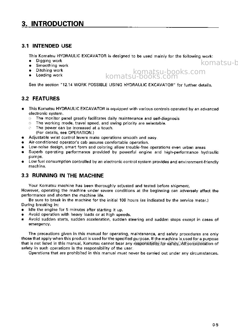 Komatsu pc750-6jpn Operation manual cover Page 6 Komatsu pc750-6jpn Operation manual cover Page 6