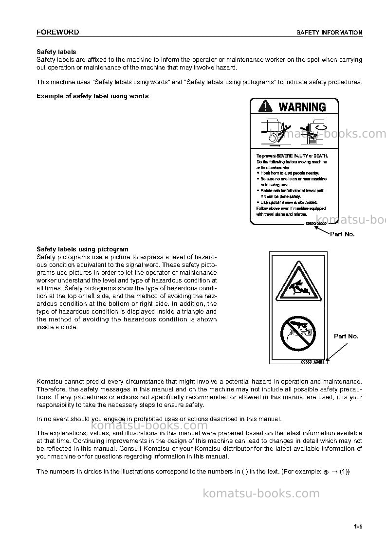 Komatsu d61px-12jpn Operation manual cover Page 6 Komatsu d61px-12jpn Operation manual cover Page 6