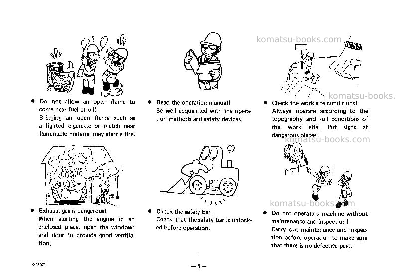 Komatsu wa40-1jpn Operation manual cover Page 6 Komatsu wa40-1jpn Operation manual cover Page 6
