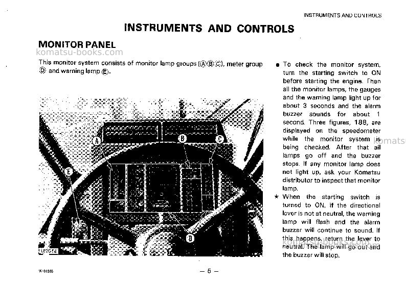 Komatsu wa470-1jpn Operation manual cover Page 6